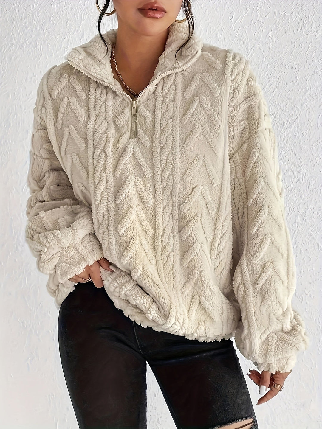 Heidi – Open Front Knit Cardigan with Cartoon Print