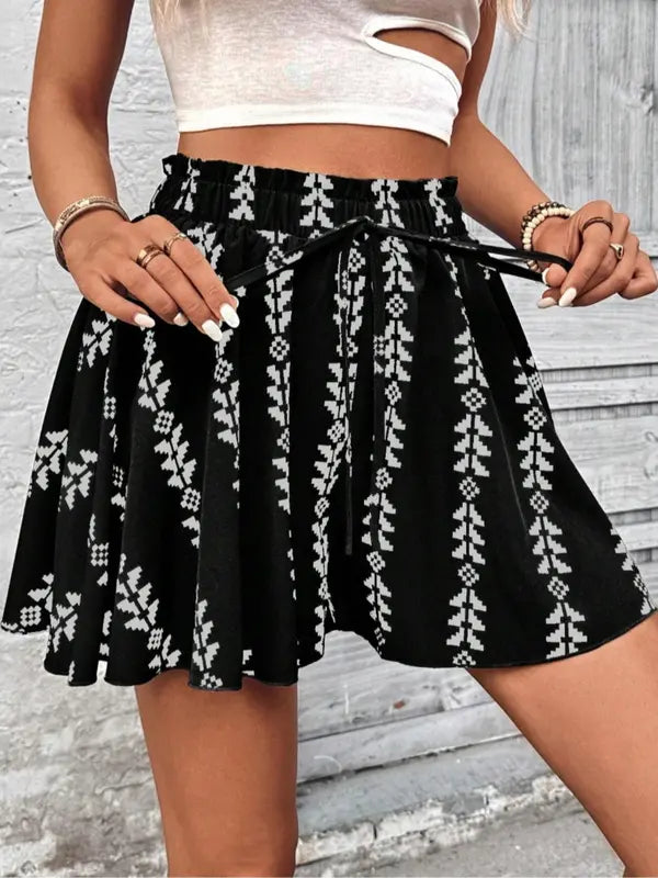 Josie – Casual Lightweight Summer Print Shorts