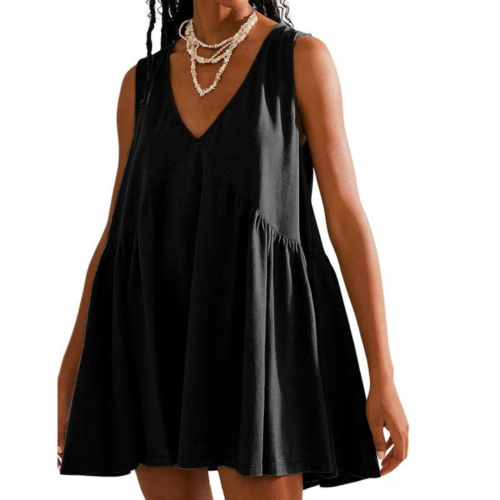 Danna – Casual V-Neck Flared A-Line Tank Dress