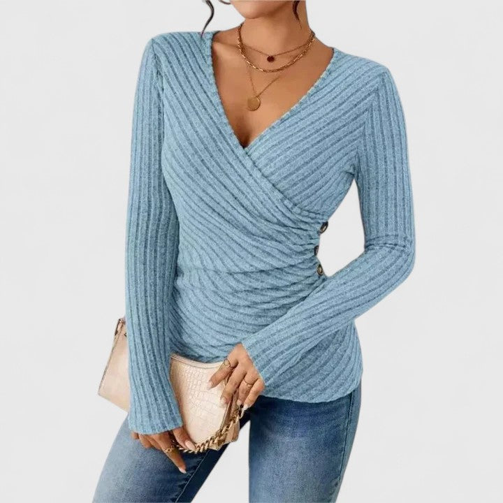 Leonora – Elegant Tucked Detail Top