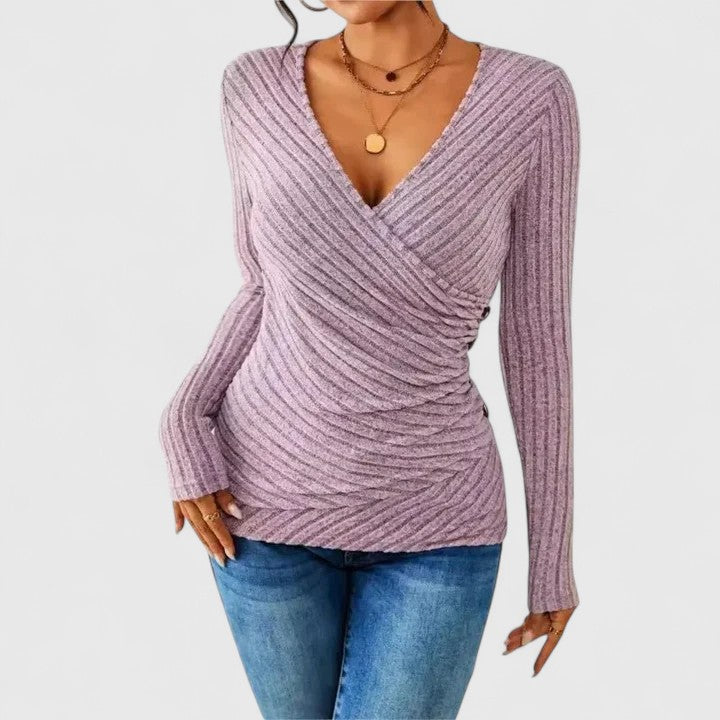 Leonora – Elegant Tucked Detail Top