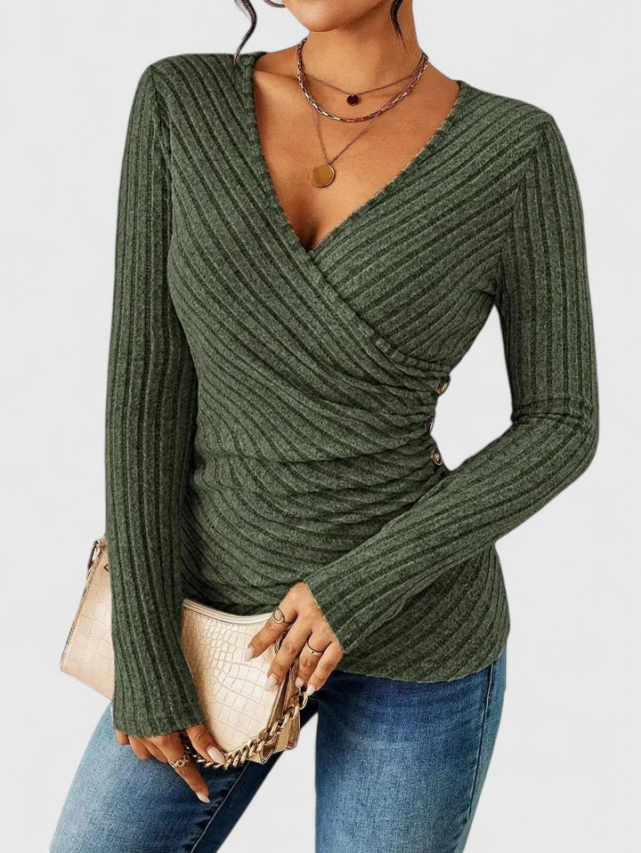 Leonora – Elegant Tucked Detail Top