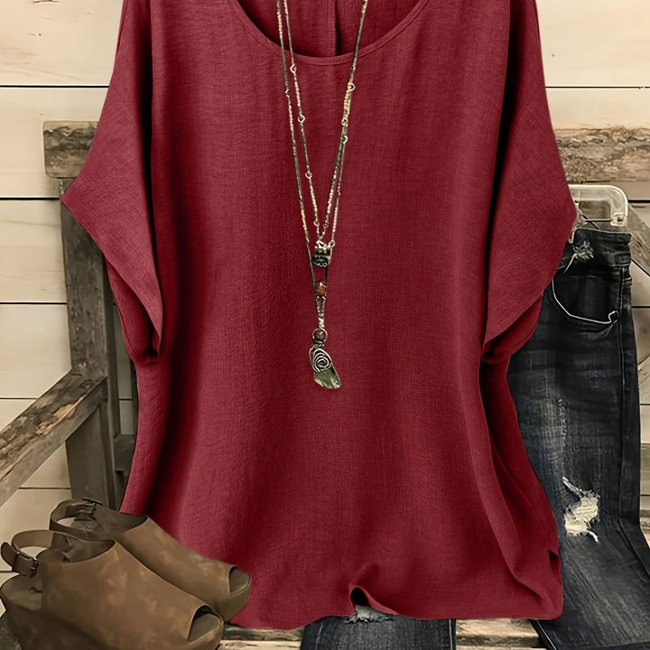 Sienna – Relaxed Batwing Sleeve Casual Top