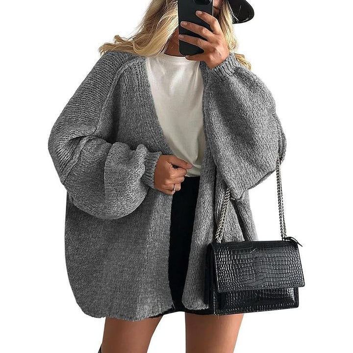 Sheena – Oversized Lantern Sleeve Autumn Knit Cardigan