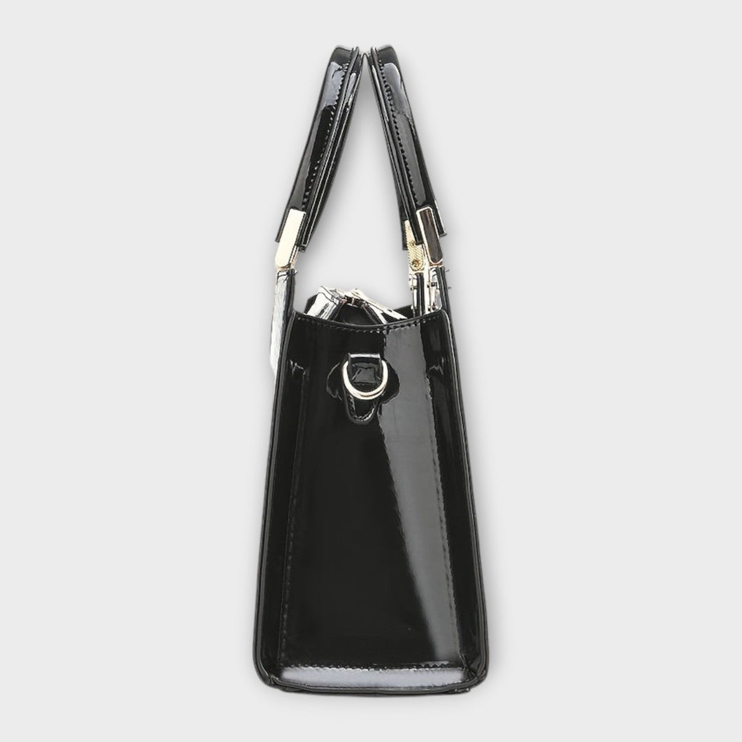 Rosemary – Glossy Crocodile Pattern Handbag