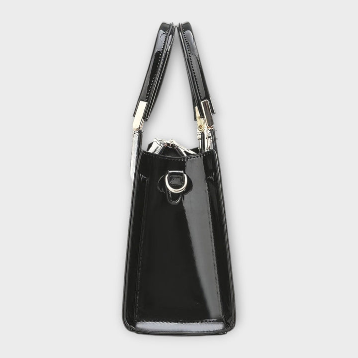 Rosemary – Glossy Crocodile Pattern Handbag