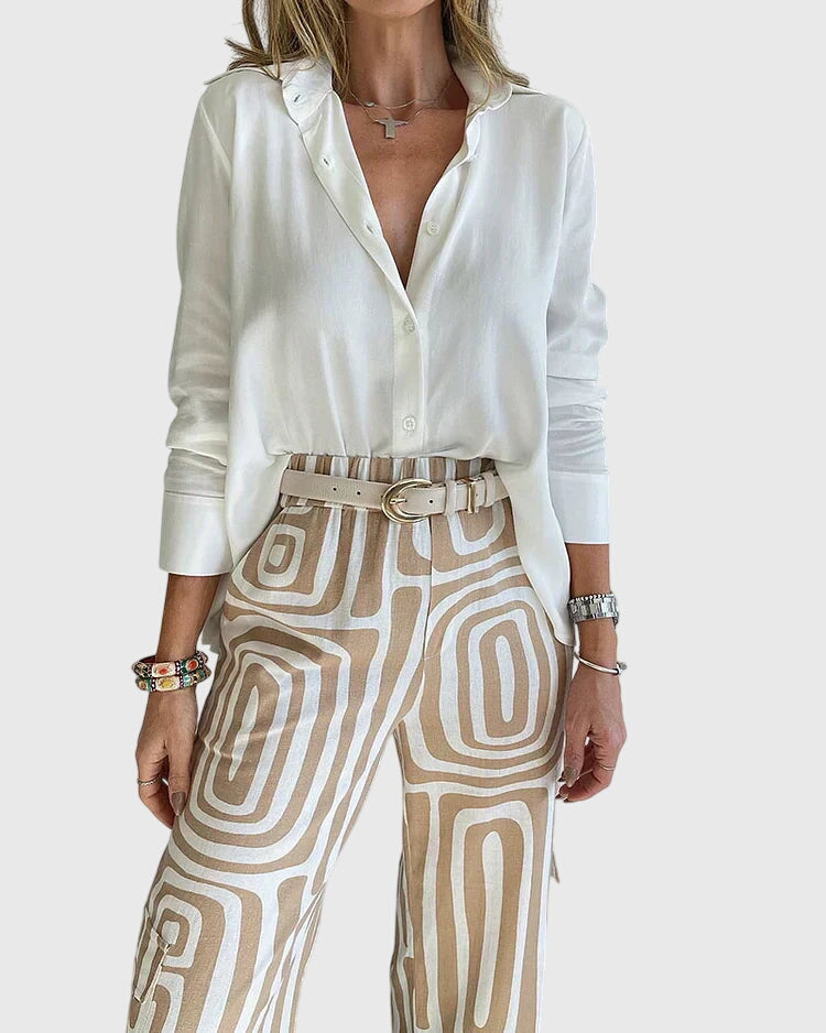 Pamela – Stylish Pants With Blouse And Belt