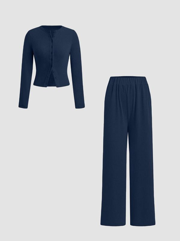Sally – Cosy Fuzzy Fleece Two-Piece Lounge Sweater Set