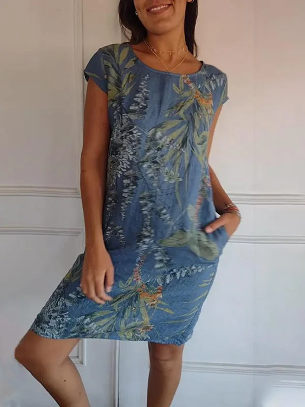 Nora – Printed Summer Dress with Pockets