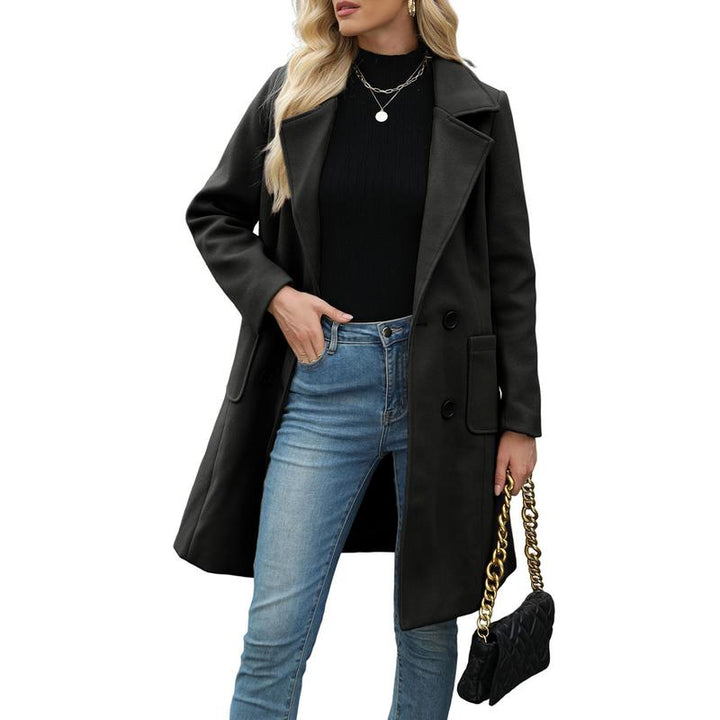 Angela – Casual Wool Blend Warm Notch Lapel Winter Coat