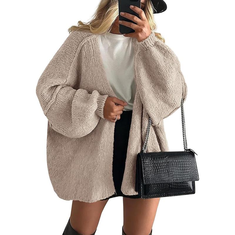 Sheena – Oversized Lantern Sleeve Autumn Knit Cardigan