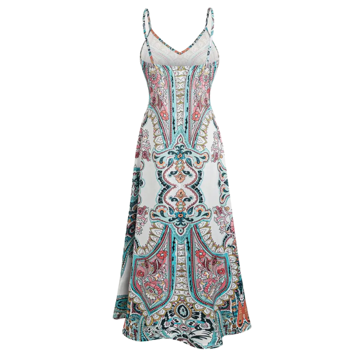 Stephanie – Flowy Floral Vacation Maxi Dress