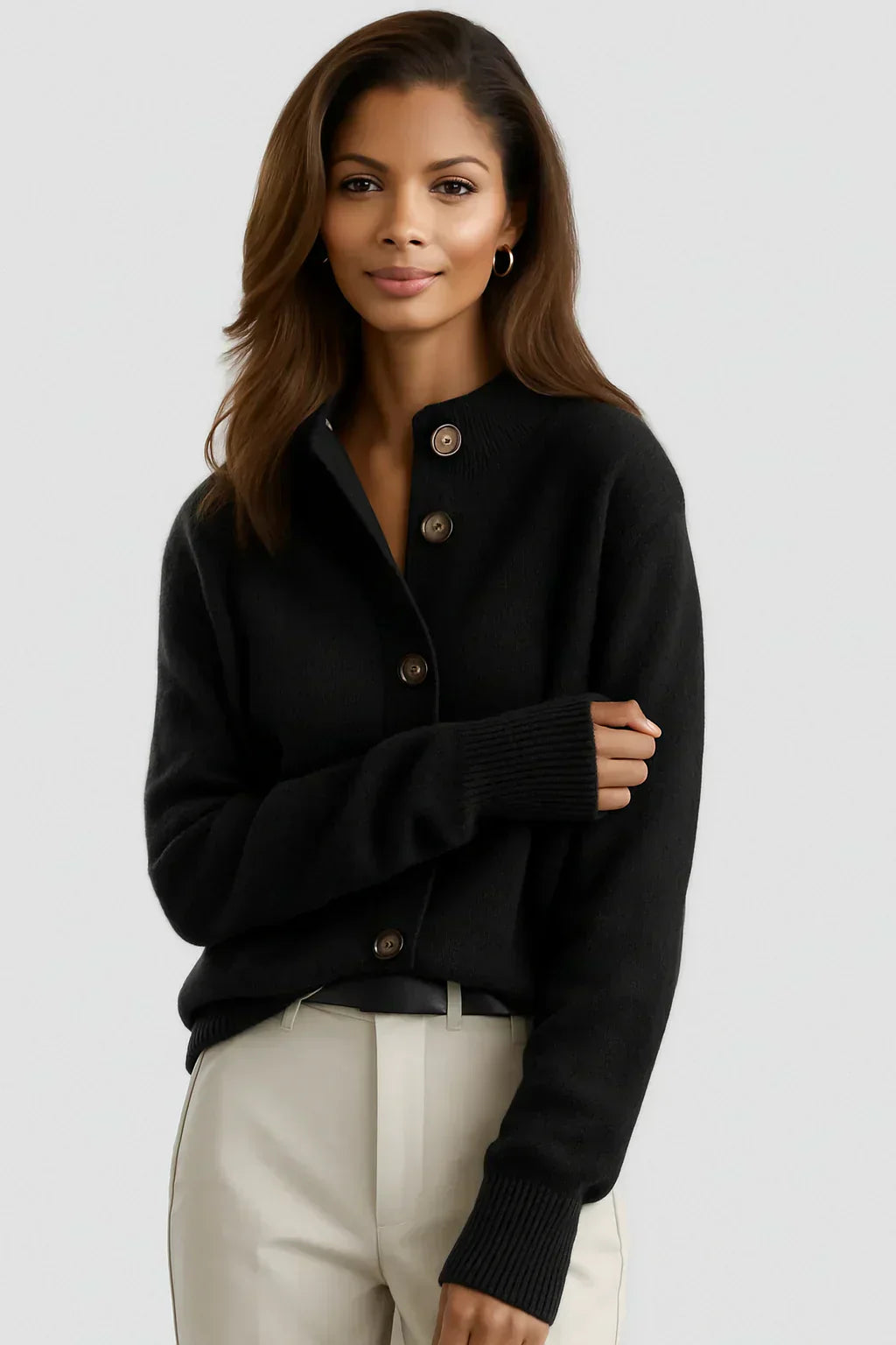 Mirna – Button-Front Knit Cardigan
