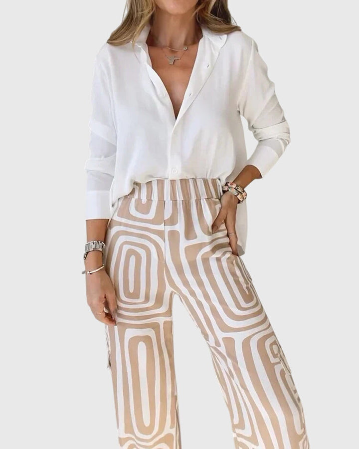 Pamela – Stylish Pants With Blouse And Belt