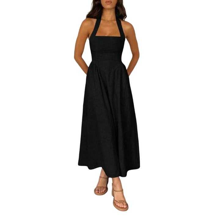 Kate – Elegant Sleeveless High-Waist Dress