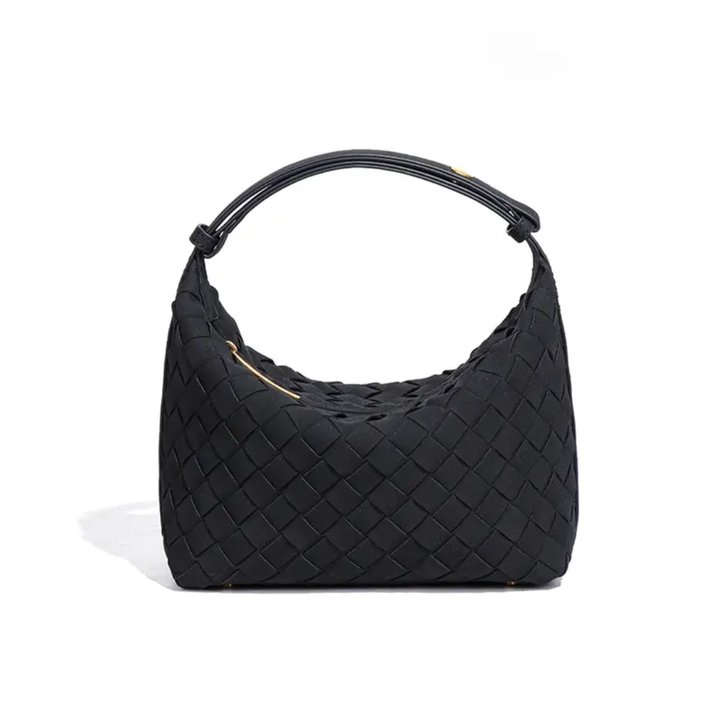 Angela – Matte Woven Structured Handbag