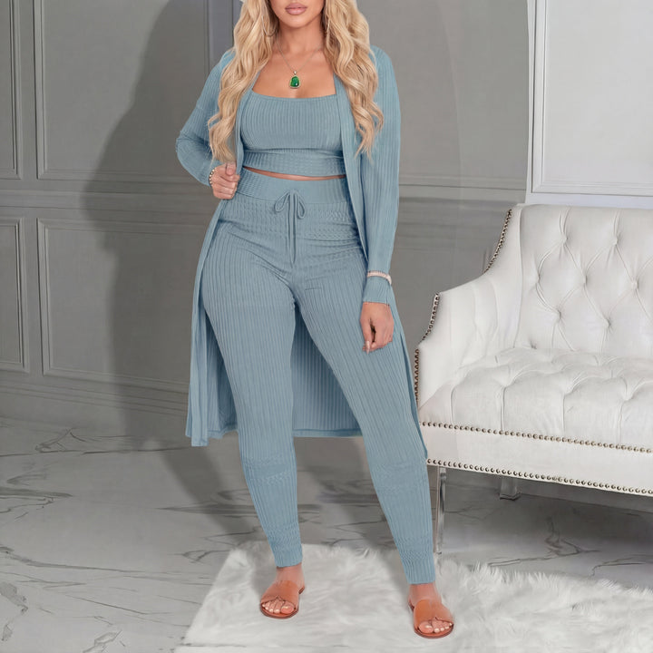 Amarie – Cosy Three-Piece Cardigan and Leggings Co-Ord Set