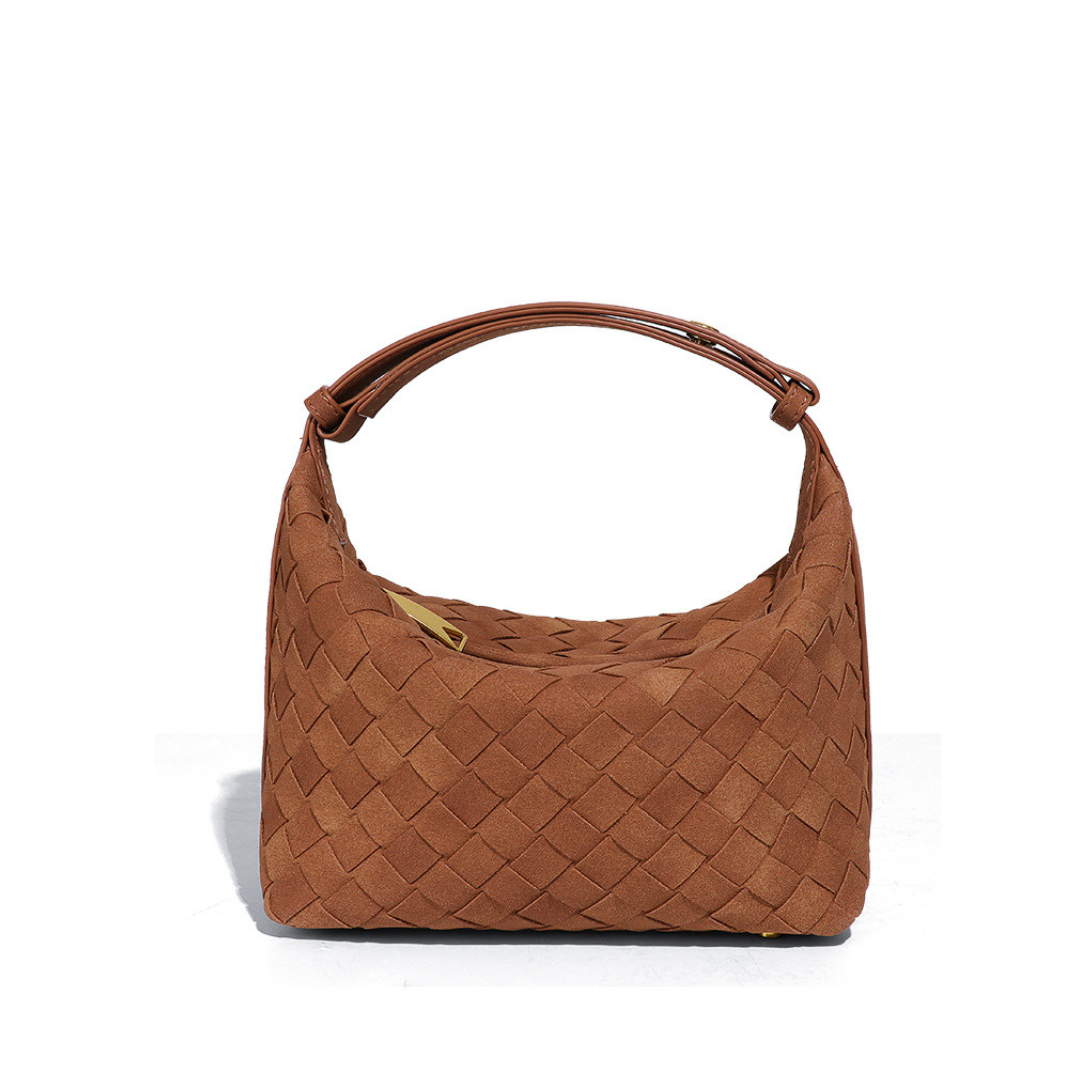 Angela – Matte Woven Structured Handbag