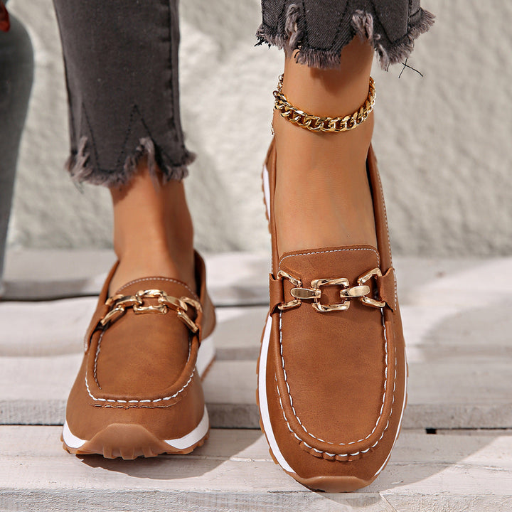 Audrey – Chain Detail Flat Loafers