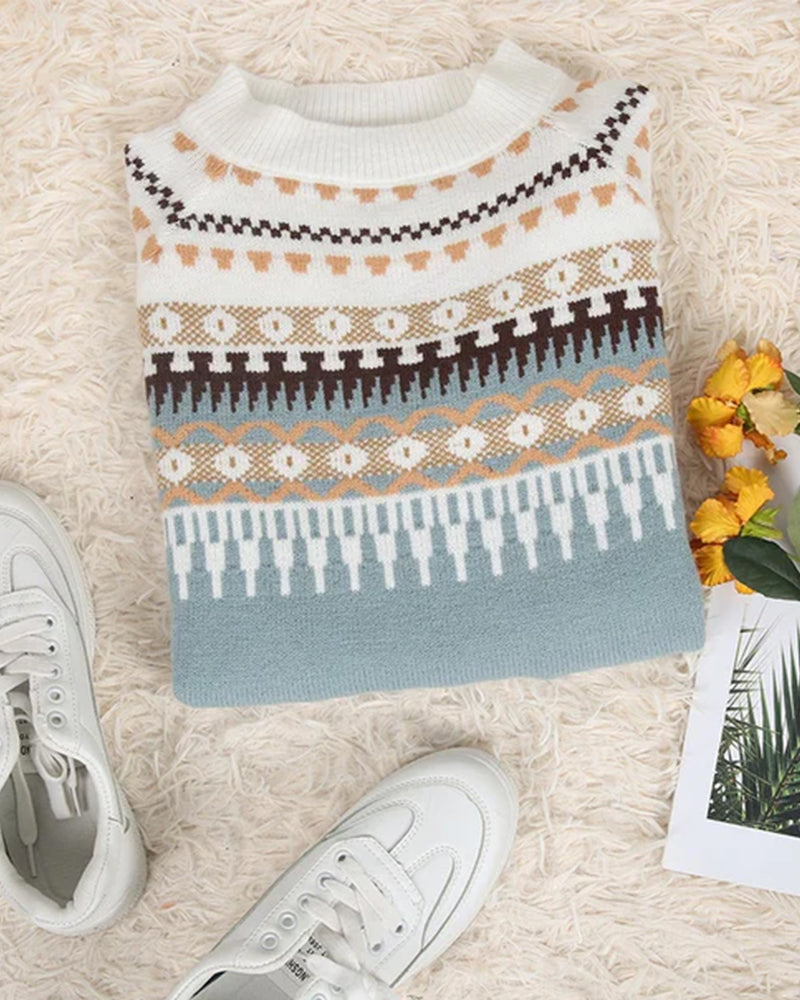 Josie – Casual Round Neck Long Sleeve Sweater