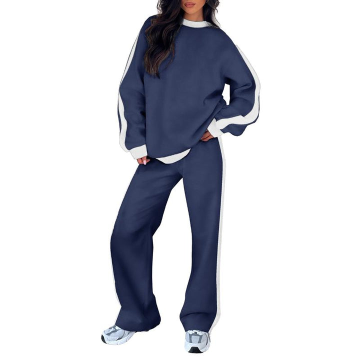 Sally – Comfortable Sweatshirt and Straight Leg Pants Lounge Set