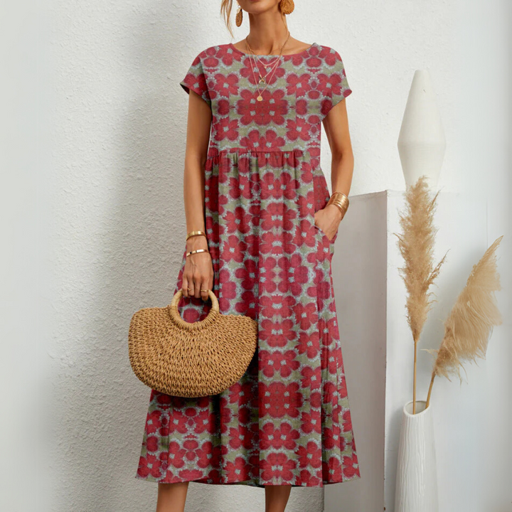 Angela – Breezy Floral Midi Dress