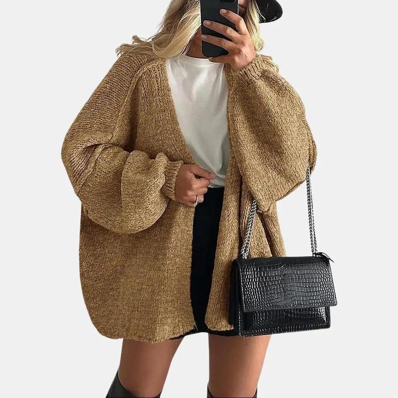 Sheena – Oversized Lantern Sleeve Autumn Knit Cardigan