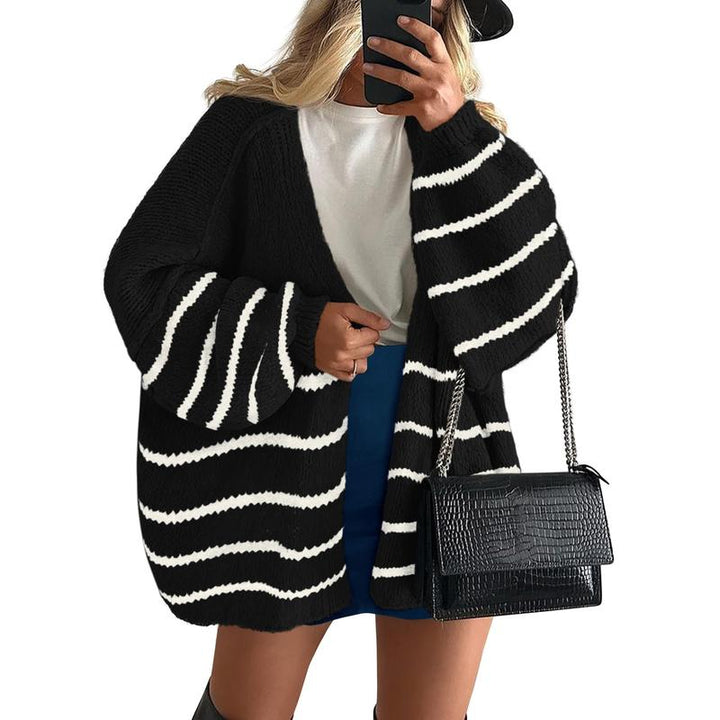 Sheena – Oversized Lantern Sleeve Autumn Knit Cardigan