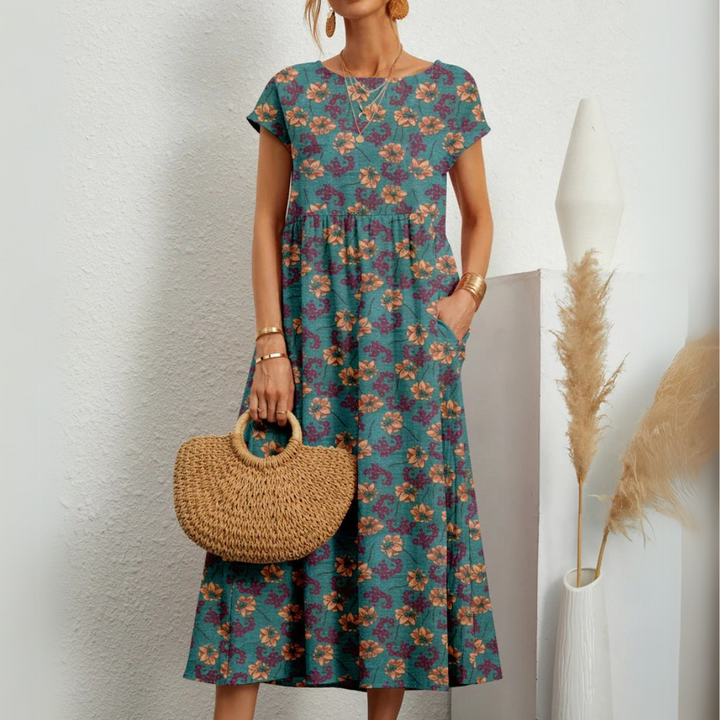 Angela – Breezy Floral Midi Dress