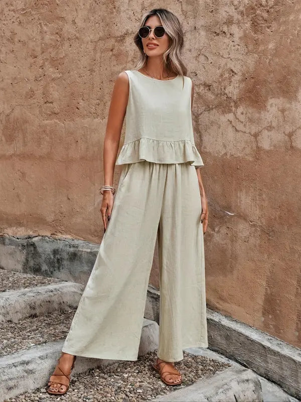 Josie – Casual Sleeveless Co-Ord Lounge Set