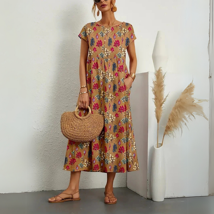 Angela – Breezy Floral Midi Dress