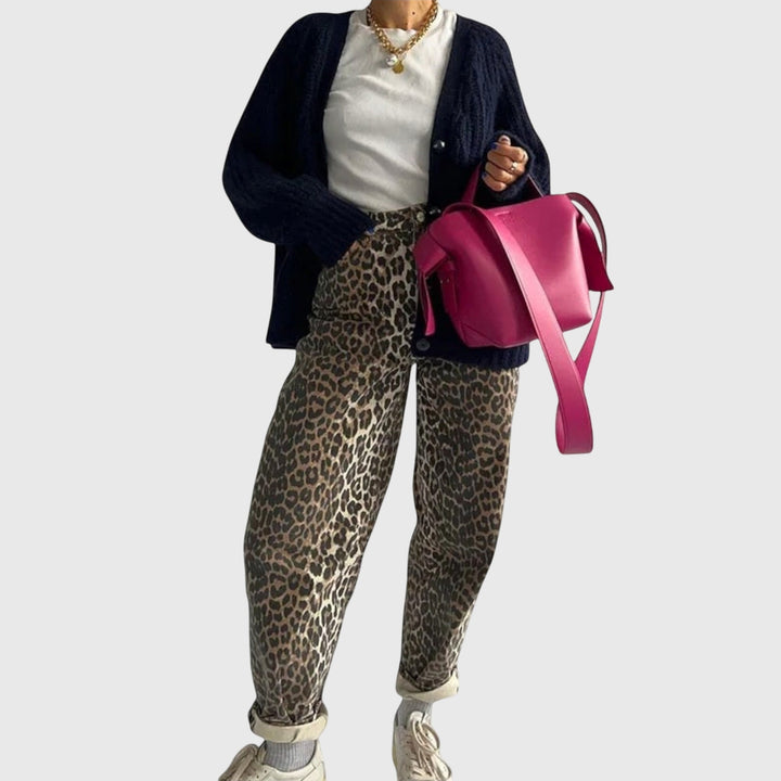 Loretta – Vintage Printed Straight-Leg