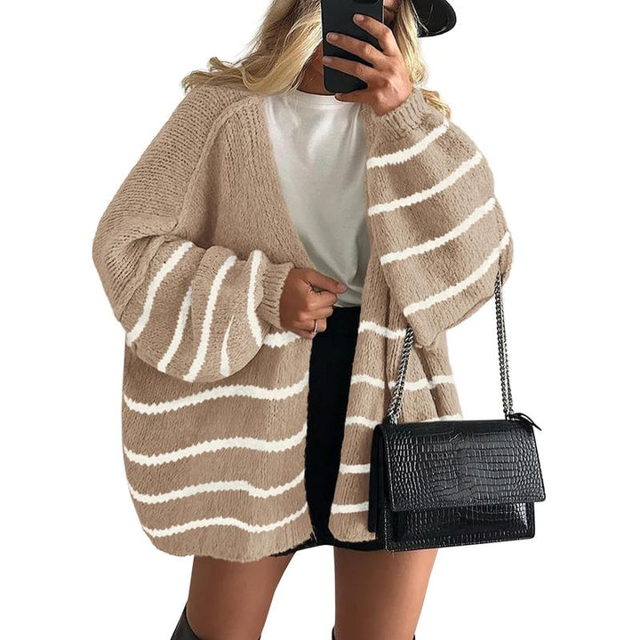 Sheena – Oversized Lantern Sleeve Autumn Knit Cardigan