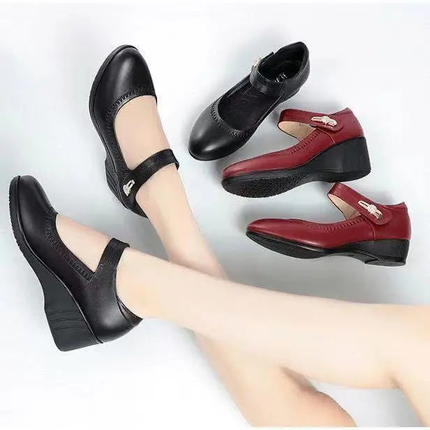 Lydia – Mary Jane Wedge Comfort Shoes