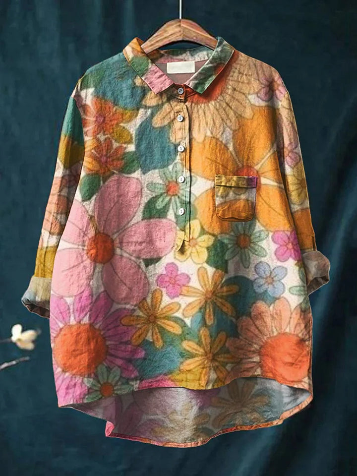 Lara – Floral Art Shirt