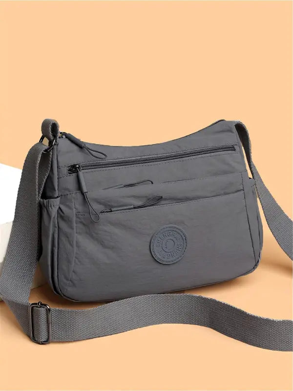 Ethel – Solid Colour Multi Pocket Crossbody Bag