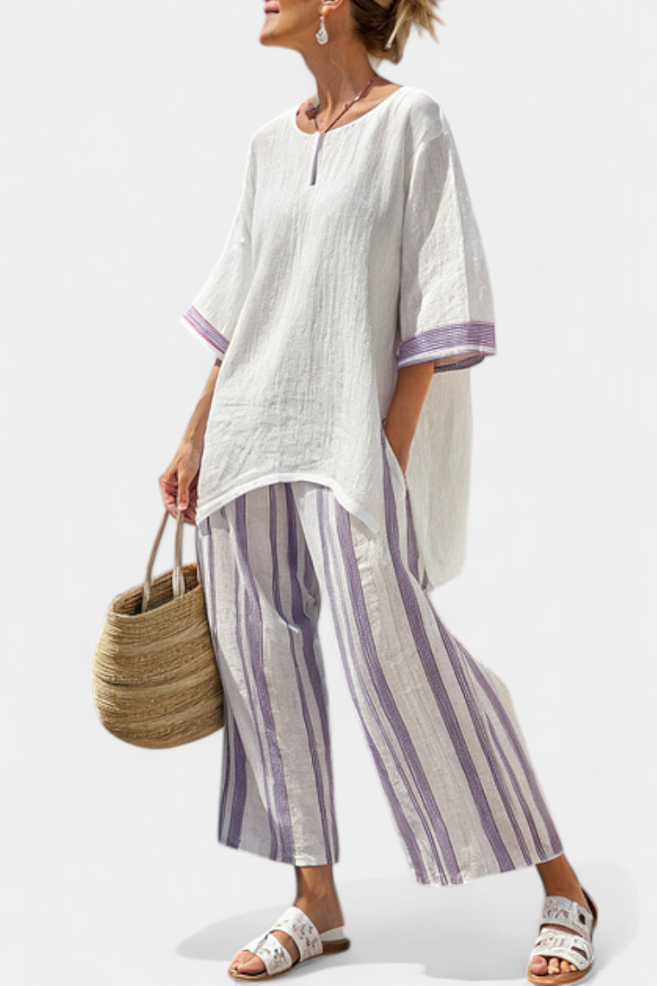 Celeste – Relaxed Linen Blend Two-Piece Set