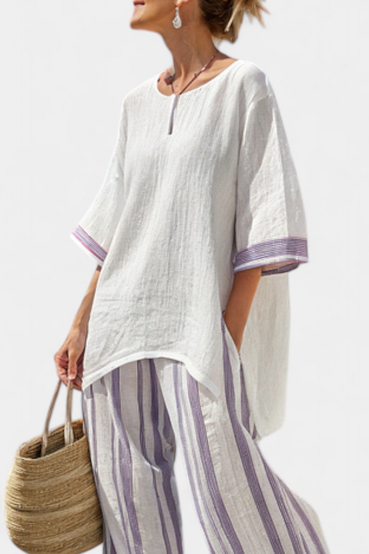 Celeste – Relaxed Linen Blend Two-Piece Set