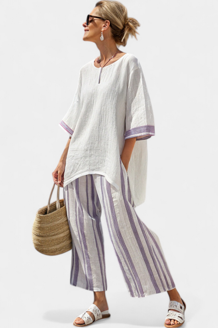 Celeste – Relaxed Linen Blend Two-Piece Set