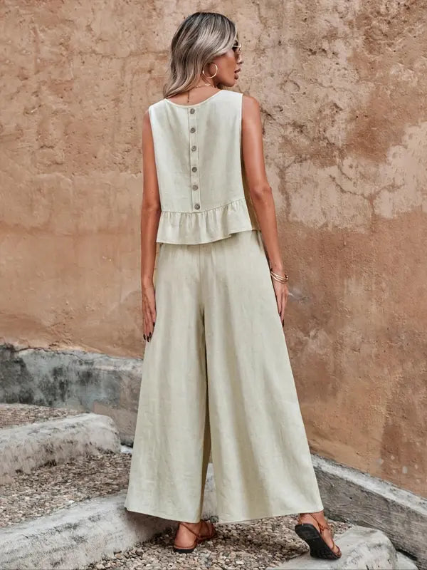 Josie – Casual Sleeveless Co-Ord Lounge Set