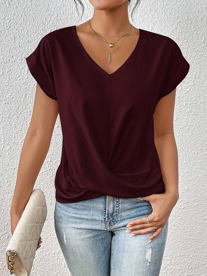 Rosalind – Casual Sweetheart Neckline T-Shirt
