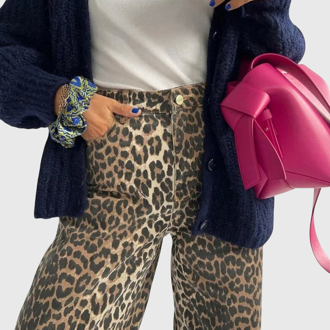 Loretta – Vintage Printed Straight-Leg