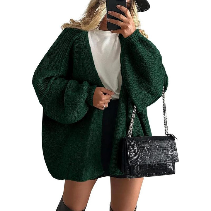Sheena – Oversized Lantern Sleeve Autumn Knit Cardigan