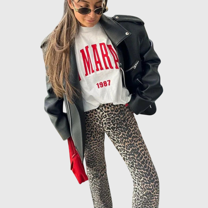 Loretta – Vintage Printed Straight-Leg