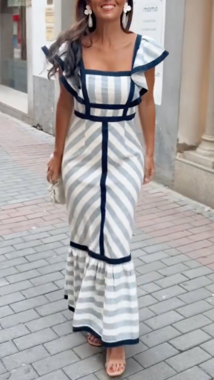 Dianne – Retro Striped Maxi Dress