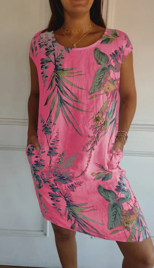 Nora – Printed Summer Dress with Pockets