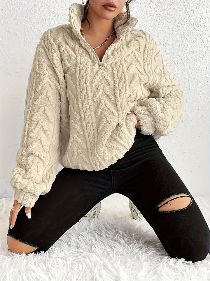 Heidi – Open Front Knit Cardigan with Cartoon Print