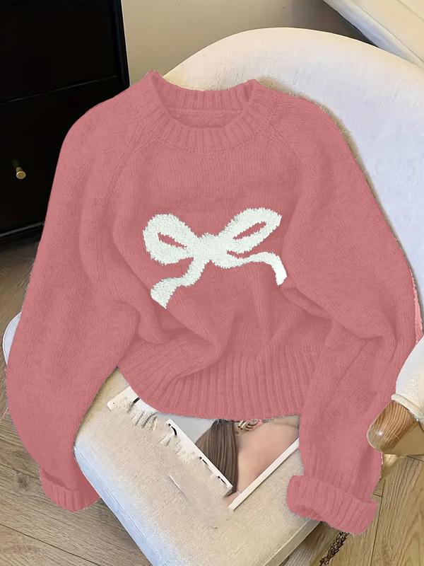 Gracie – Elegant Bow Knit Sweater for Autumn and Winter