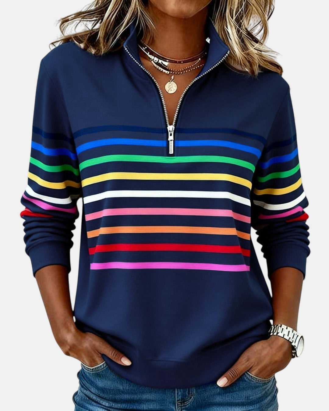 Barbara – Comfortable Striped Jumper
