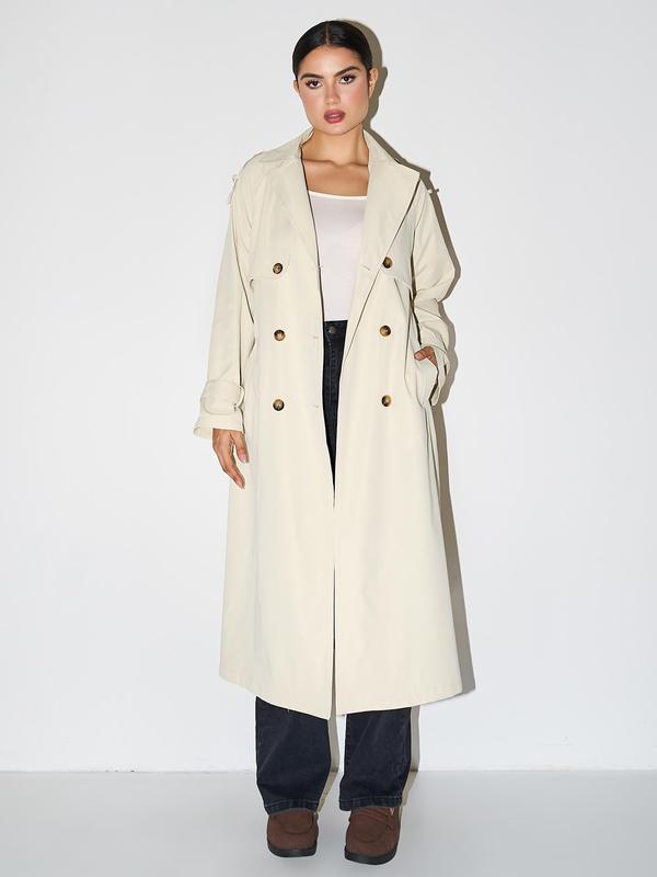 Mavis – Elegant Double Breasted Warm Winter Trench Coat